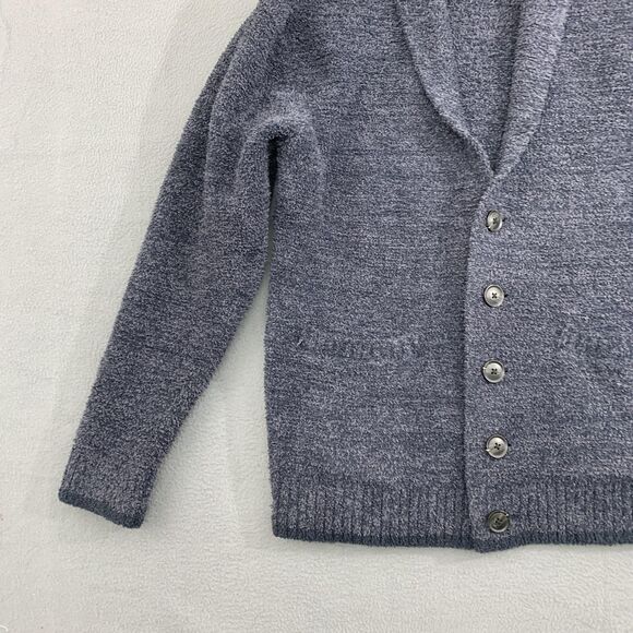Barefoot Dreams Sweater Mens Medium CozyChic Shawl Cardigan Soft Knit Button - Picture 2 of 16